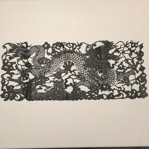 Dragon & Great Wall💖Handmade PaperCut Silhouette Scherenschnitte🔥Contemporary